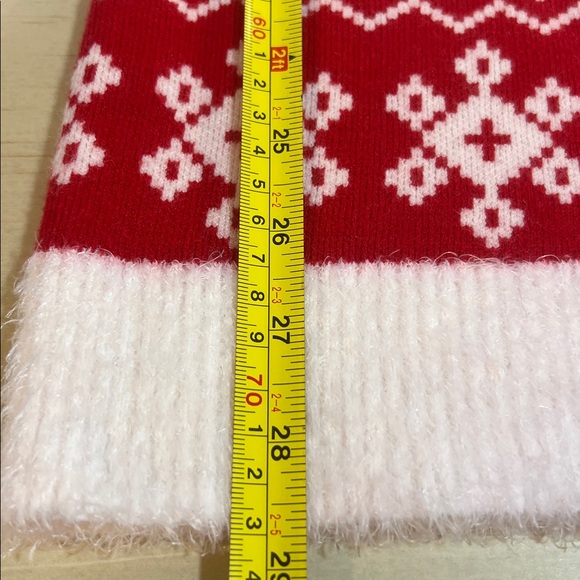 NWT Red/White Knit  Sleeves Christmas Dress  & Festive Buttons Mini Sz M - Picture 6 of 9